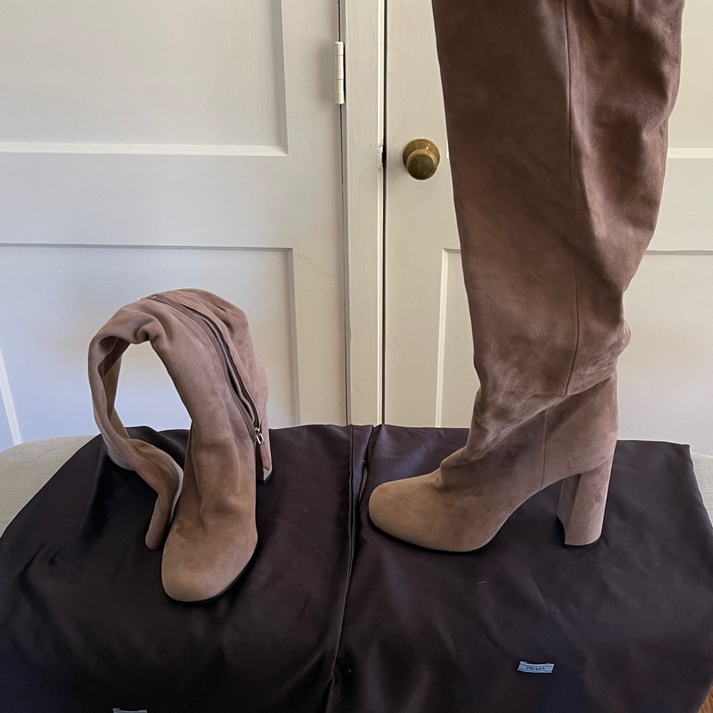 Prada Size 39.5 Knee High Boots